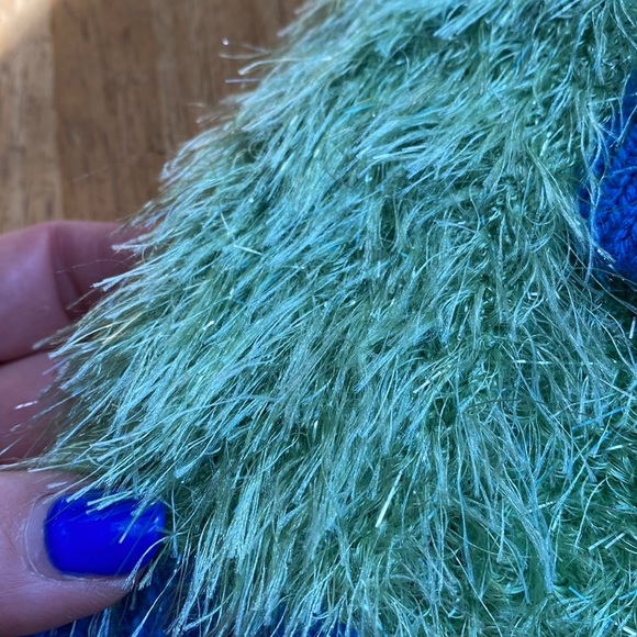 Dog Vipoochy Sweaters size S blue green mix wool with angora light … - Picture 10 of 11